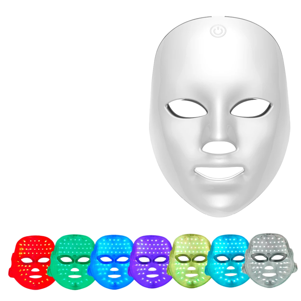 Foreverlily 7-Color Wireless LED Light Therapy Mask – Face and Neck Rejuvenation Device