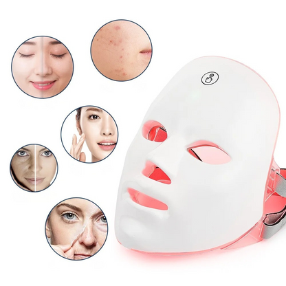 Foreverlily 7-Color Wireless LED Light Therapy Mask – Face and Neck Rejuvenation Device