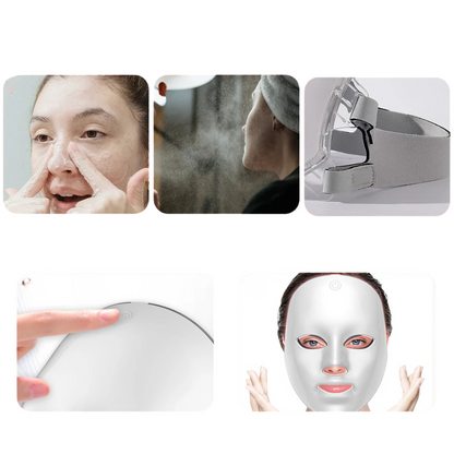 Foreverlily 7-Color Wireless LED Light Therapy Mask – Face and Neck Rejuvenation Device