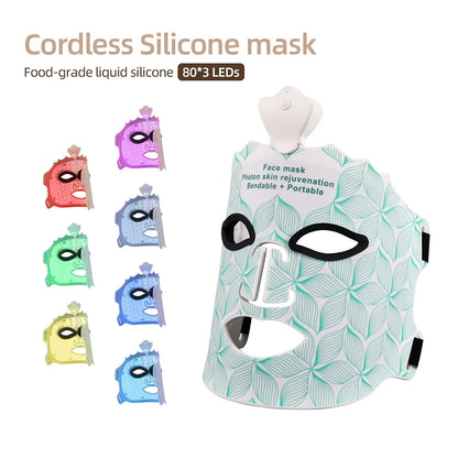 7 Colors LED Silicone Face Mask - Wireless and Rejuvenating