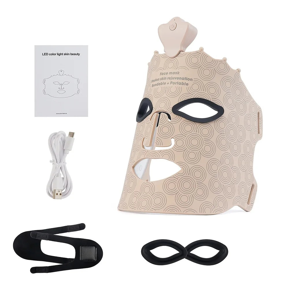 7 Colors LED Silicone Face Mask - Wireless and Rejuvenating
