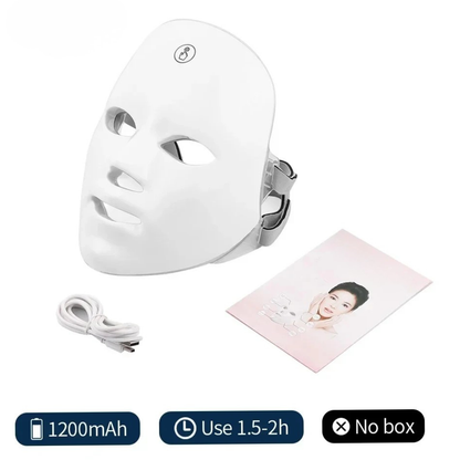 Foreverlily 7-Color Wireless LED Light Therapy Mask – Face and Neck Rejuvenation Device
