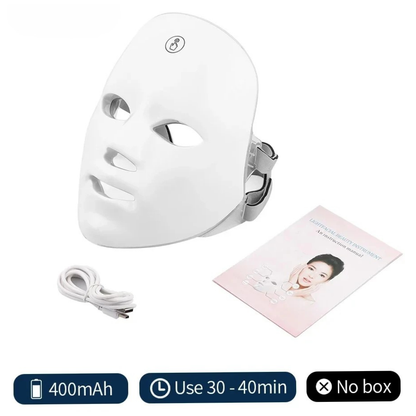 Foreverlily 7-Color Wireless LED Light Therapy Mask – Face and Neck Rejuvenation Device